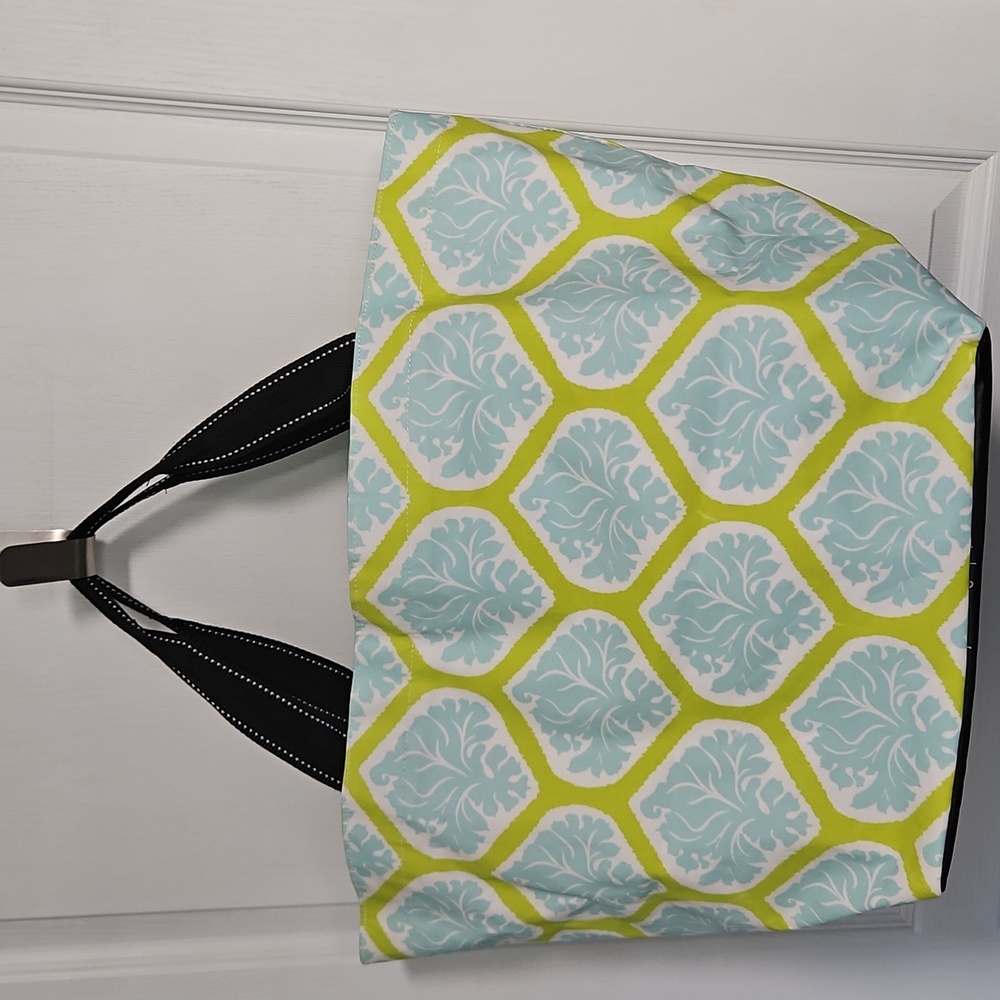 Scout Weekender Bag Tote Inna Garden Aqua and Lime Damask Carryon Travel Storage - Picture 9 of 14